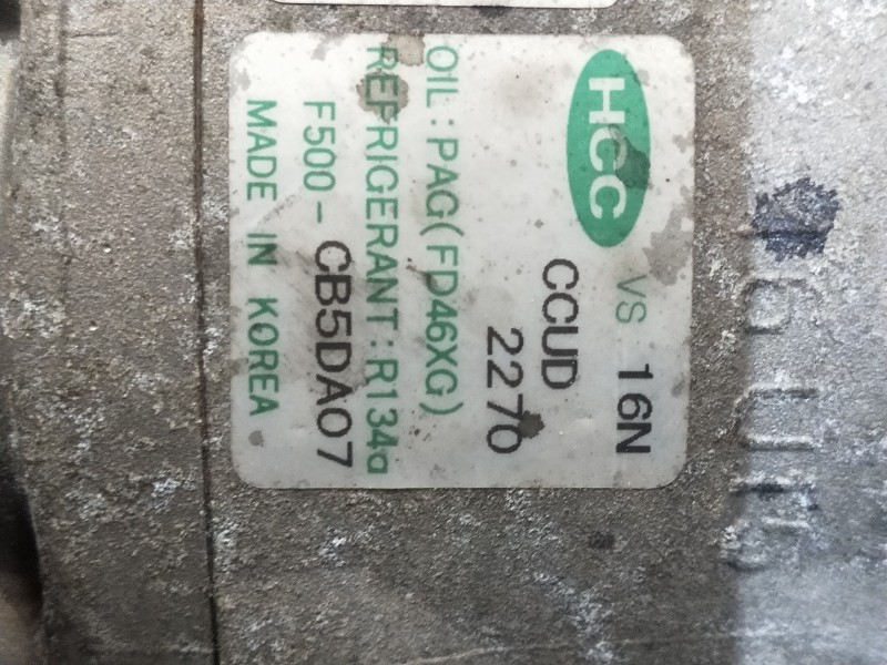 Recambio de compresor aire acondicionado para hyundai accent (mc) gl crdi referencia OEM IAM F500CB5DA07  