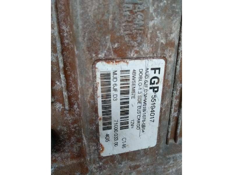 Recambio de centralita motor uce para fiat doblo (119) 1.3 16v jtd active multijet referencia OEM IAM FGP55194017 MJD6JFD3 