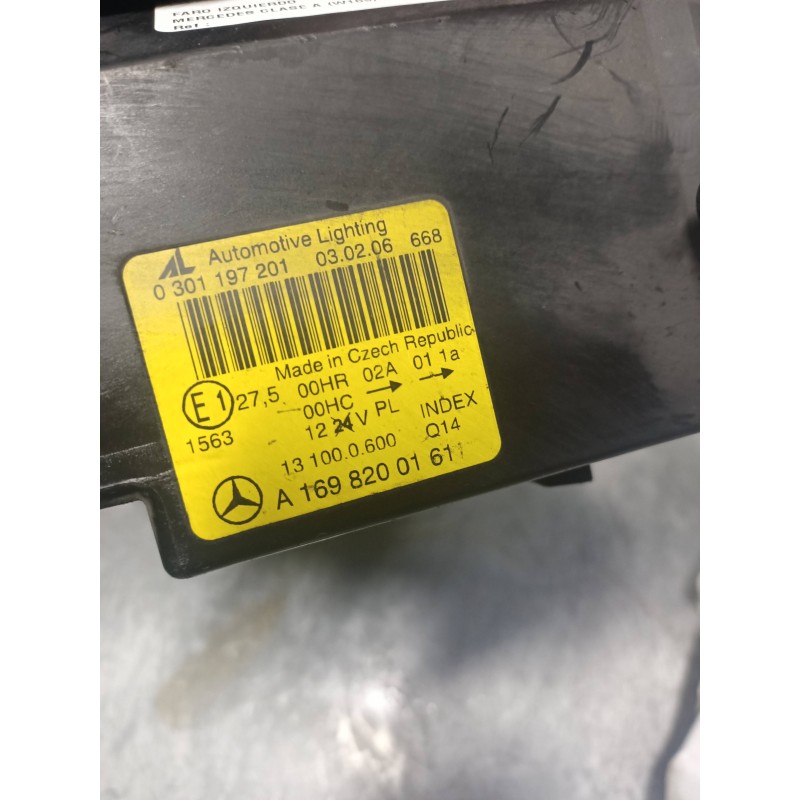Recambio de faro izquierdo para mercedes clase a (w169) 2.0 cdi cat referencia OEM IAM A1698200161 0301197201 