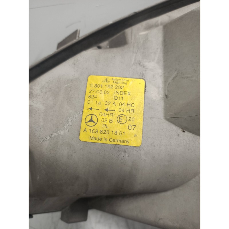 Recambio de faro derecho para mercedes clase a (w168) 160 l (168.133) referencia OEM IAM A1688201861 0301192202 