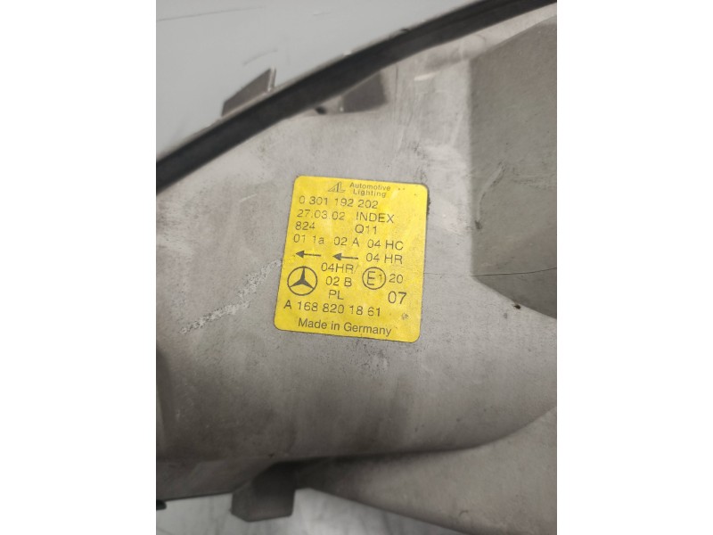 Recambio de faro derecho para mercedes clase a (w168) 160 l (168.133) referencia OEM IAM A1688201861 0301192202 