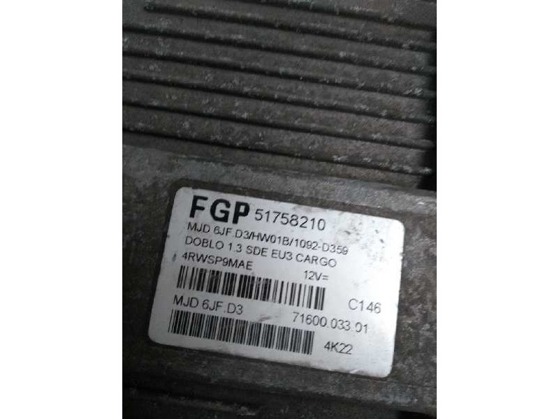 Recambio de centralita motor uce para fiat doblo cargo referencia OEM IAM FGP51758210 MJD6JFD3 7160003301 Recambio de centralita motor uce para fiat doblo cargo referencia OEM IAM FGP51758210 MJD6JFD3 7160003301