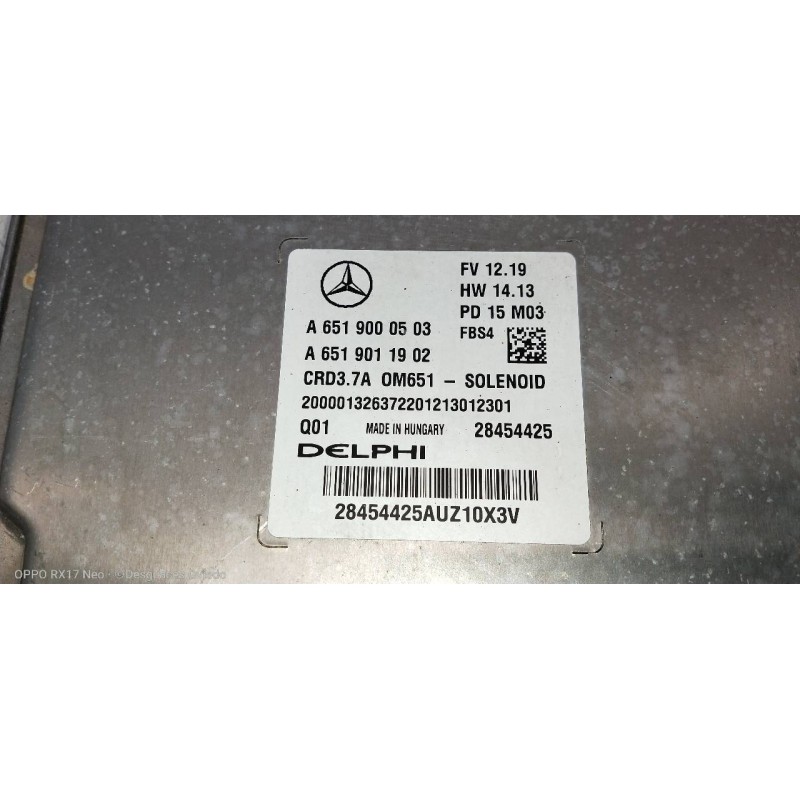 Recambio de centralita motor uce para mercedes clase e (w212) lim. e 220 bluetec (212.001) referencia OEM IAM 28454425 A65190005