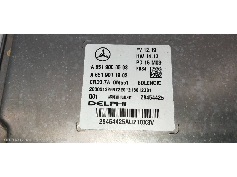 Recambio de centralita motor uce para mercedes clase e (w212) lim. e 220 bluetec (212.001) referencia OEM IAM 28454425 A65190005