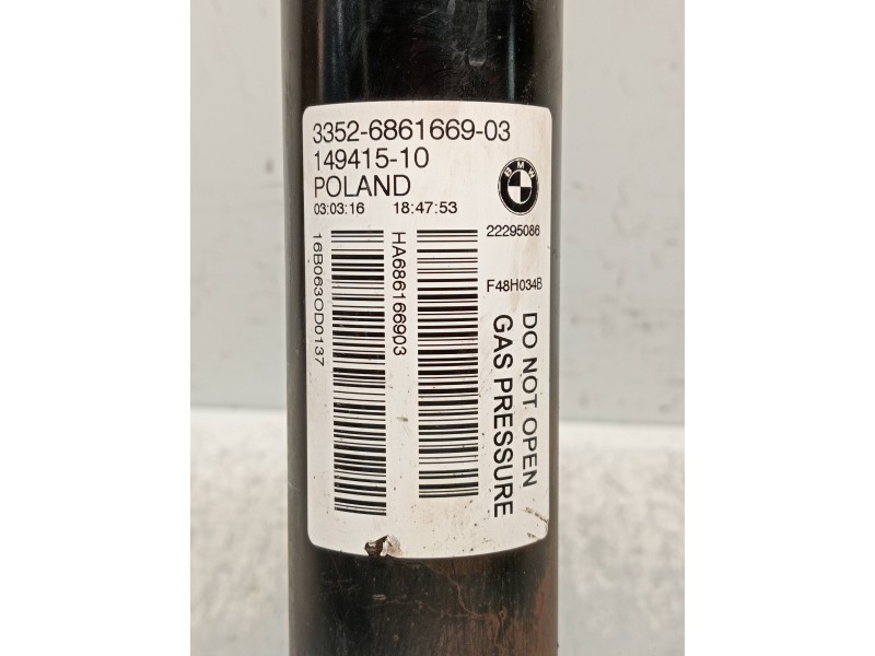Recambio de amortiguador trasero izquierdo para bmw serie x1 (f48) sdrive18d referencia OEM IAM 3352686166903 14941510 