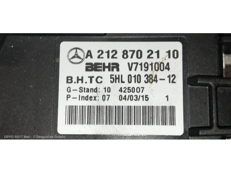 Recambio de modulo electronico para mercedes clase e (w212) lim. e 220 bluetec (212.001) referencia OEM IAM A2128702110 5HL01038