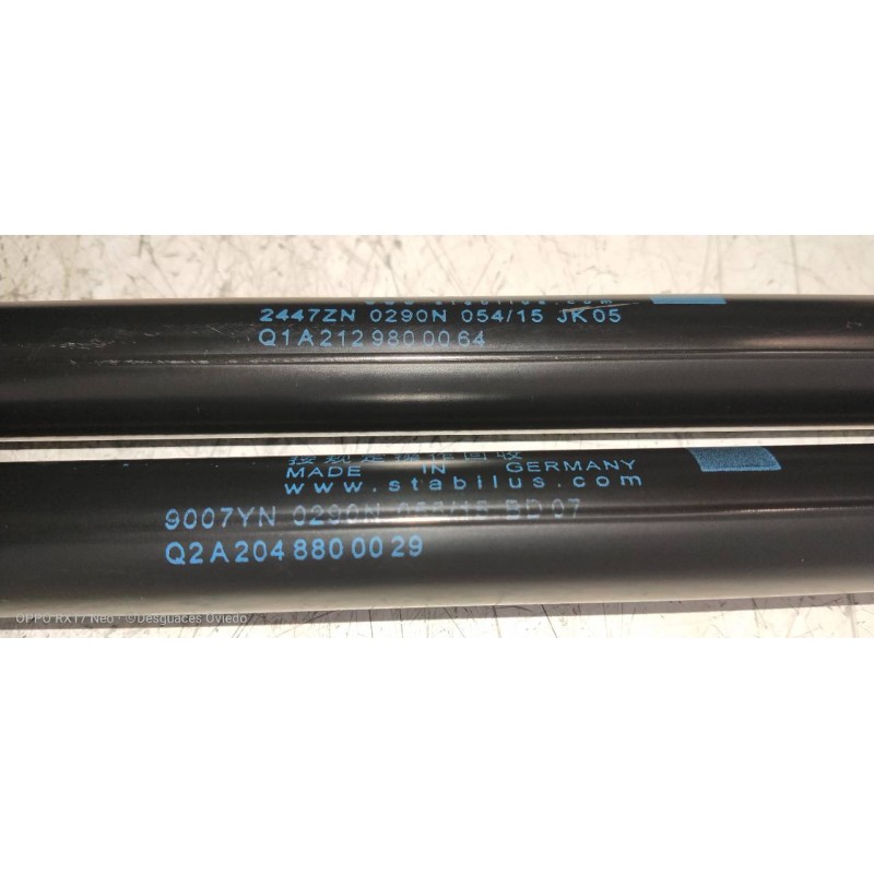 Recambio de amortiguadores capo para mercedes clase e (w212) lim. e 220 bluetec (212.001) referencia OEM IAM A2048800029 A212980