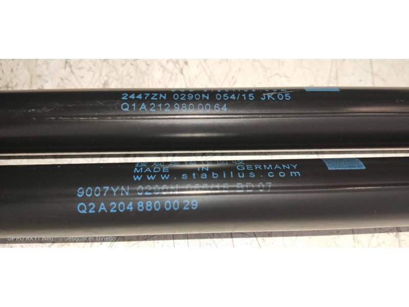 Recambio de amortiguadores capo para mercedes clase e (w212) lim. e 220 bluetec (212.001) referencia OEM IAM A2048800029 A212980