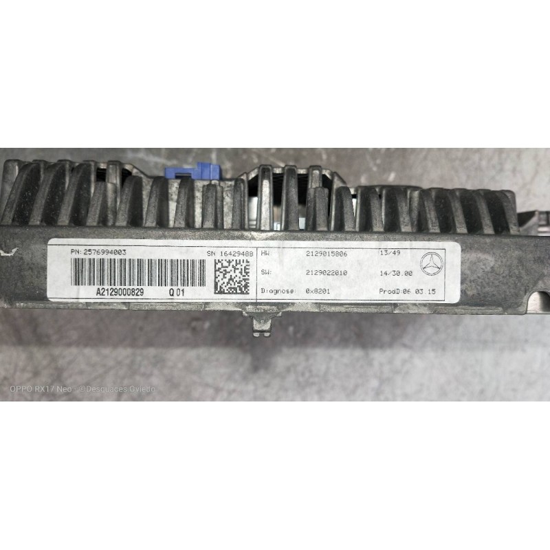 Recambio de pantalla multifuncion para mercedes clase e (w212) lim. e 220 bluetec (212.001) referencia OEM IAM A2129000829 21290