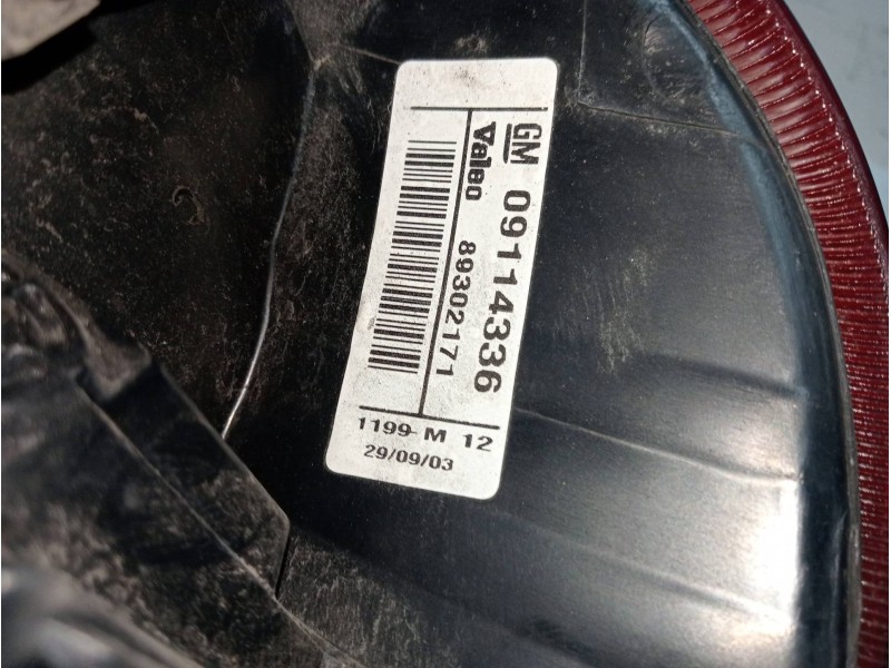 Recambio de piloto trasero izquierdo para opel corsa c 1.2 16v cat (z 12 xe / lw4) referencia OEM IAM 89302171   Recambio de piloto trasero izquierdo para opel corsa c 1.2 16v cat (z 12 xe / lw4) referencia OEM IAM 89302171