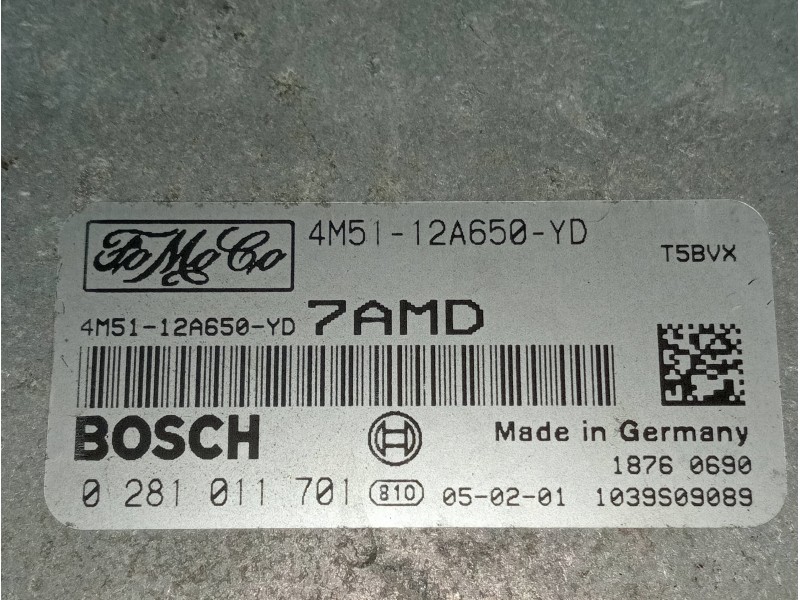 Recambio de centralita motor uce para ford focus berlina (cap) ambiente (d) referencia OEM IAM 4M5112A650YD 0281011701 1039S0908