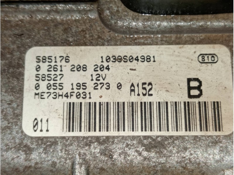 Recambio de centralita motor uce para fiat stilo (192) 1.4 16v active (05.2004) referencia OEM IAM 585176 0261208204 1039S04981