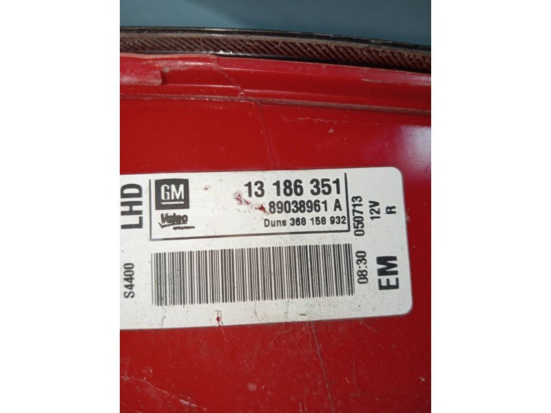 Recambio de piloto trasero derecho para opel corsa d expression referencia OEM IAM 13186351 89038961A 