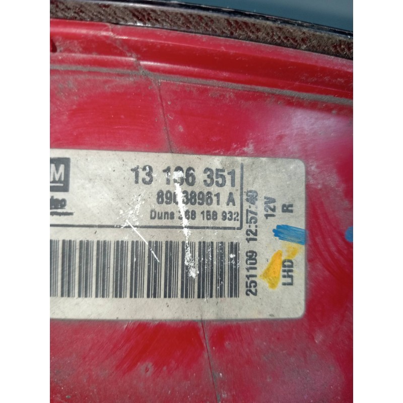 Recambio de piloto trasero derecho para opel corsa d navi referencia OEM IAM 13186351 89038961A 
