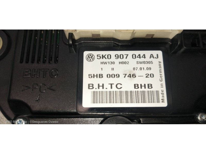 Recambio de mando calefaccion / aire acondicionado para volkswagen golf vi (5k1) advance referencia OEM IAM 5K0907044AJ 5HB00974