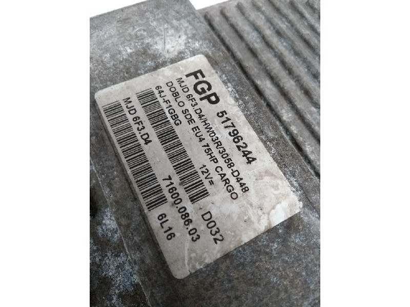 Recambio de centralita motor uce para fiat doblo i cargo 1.3 16v jtd cat referencia OEM IAM 51796244 MJD6F3D4 7160008603