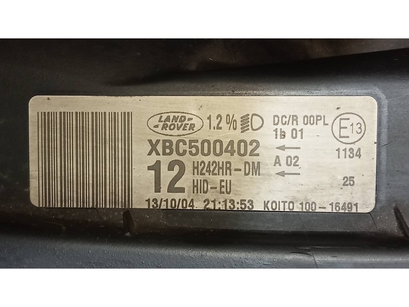 Recambio de faro derecho para land rover discovery v6 td s referencia OEM IAM XBC500402  XENON