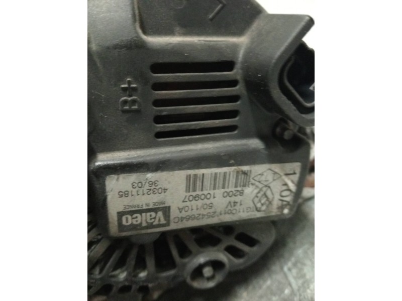 Recambio de alternador para renault megane ii berlina 5p confort expression referencia OEM IAM 8200100907  