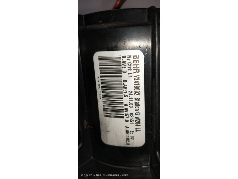 Recambio de motor calefaccion para mercedes clase e (w212) lim. 220 cdi blueefficiency (212.002) referencia OEM IAM V2419002  