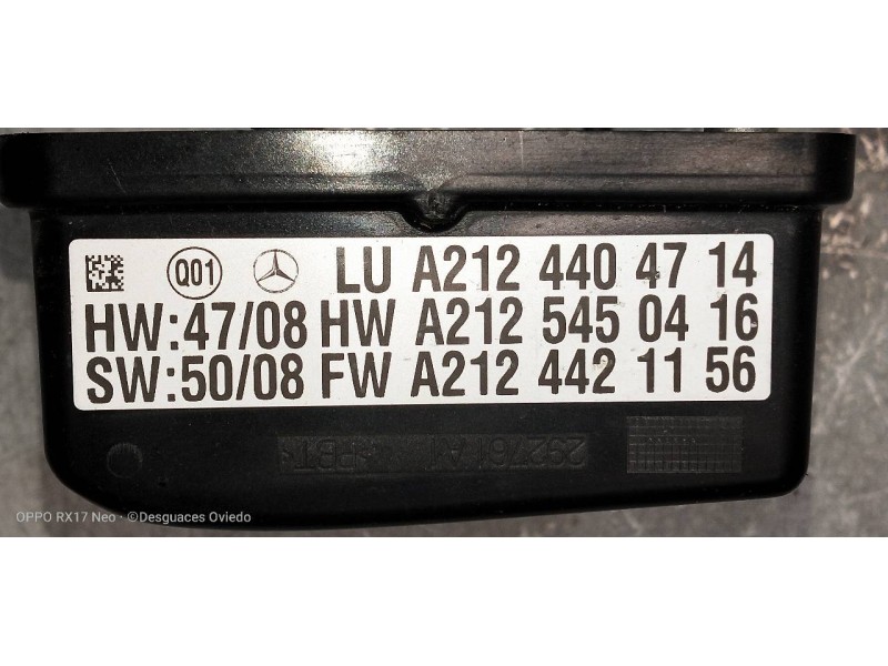 Recambio de modulo electronico para mercedes clase e (w212) lim. 220 cdi blueefficiency (212.002) referencia OEM IAM A2124404714