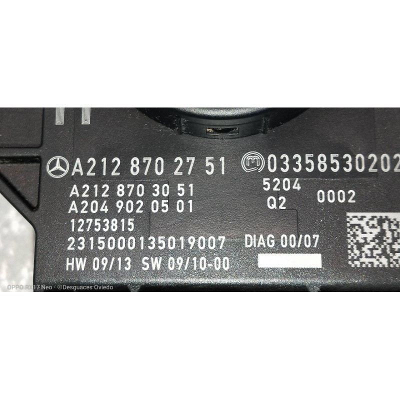 Recambio de mando multifuncion para mercedes clase e (w212) lim. 220 cdi blueefficiency (212.002) referencia OEM IAM A2128702751