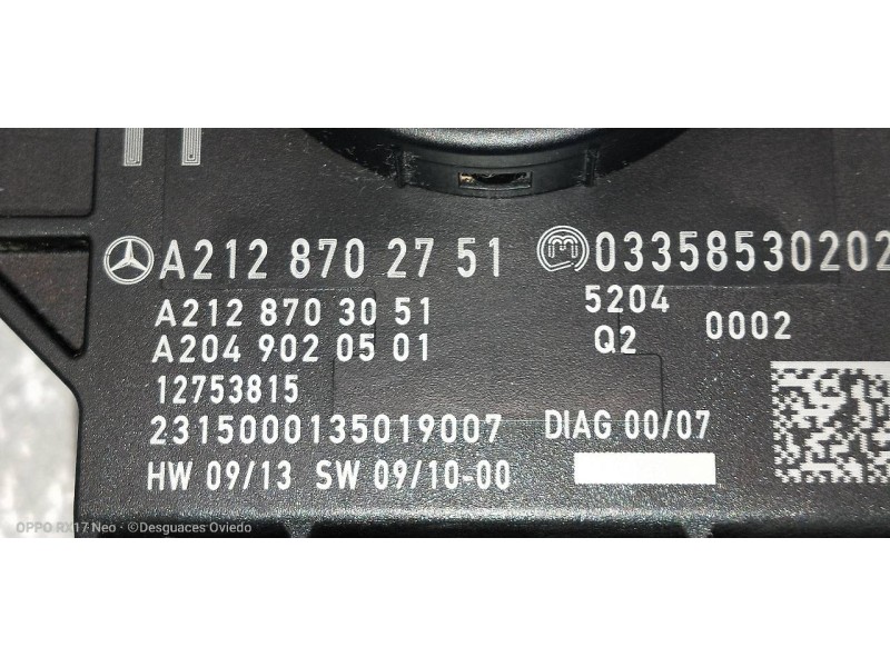 Recambio de mando multifuncion para mercedes clase e (w212) lim. 220 cdi blueefficiency (212.002) referencia OEM IAM A2128702751