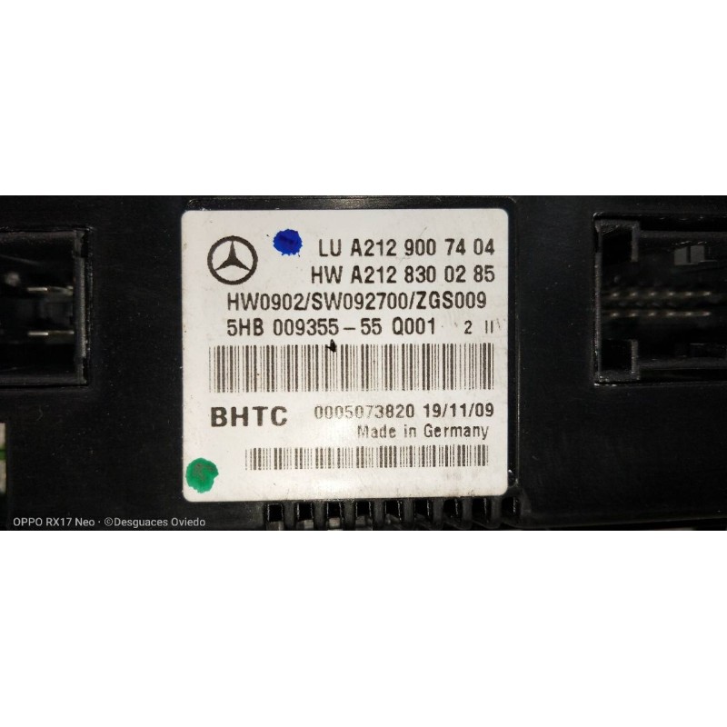 Recambio de mando calefaccion / aire acondicionado para mercedes clase e (w212) lim. 220 cdi blueefficiency (212.002) referencia
