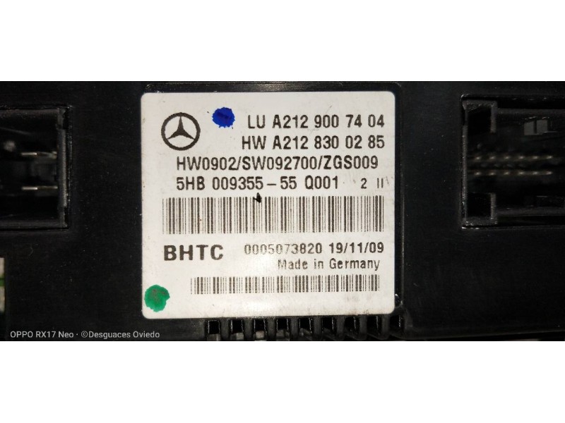 Recambio de mando calefaccion / aire acondicionado para mercedes clase e (w212) lim. 220 cdi blueefficiency (212.002) referencia