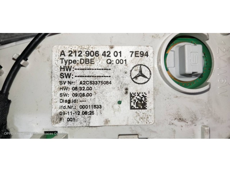 Recambio de luz interior para mercedes clase e (w212) lim. 220 cdi blueefficiency (212.002) referencia OEM IAM A2129064201 A2C53