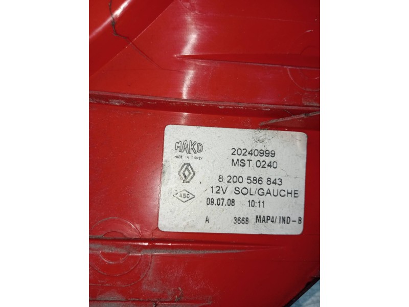 Recambio de piloto trasero izquierdo para renault clio grandtour 1.5 dci diesel cat referencia OEM IAM 8200586843  