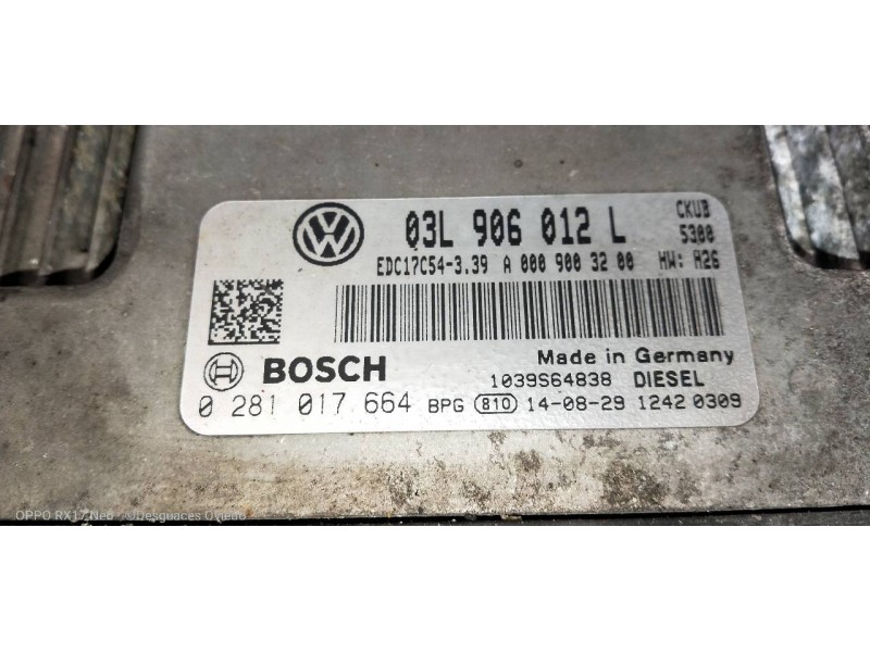 Recambio de centralita motor uce para volkswagen crafter caja cerrada caja cerrada 35 referencia OEM IAM 0281017664 03L906012L A