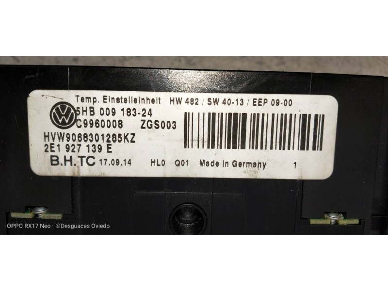 Recambio de mando calefaccion / aire acondicionado para volkswagen crafter caja cerrada caja cerrada 35 referencia OEM IAM 90683