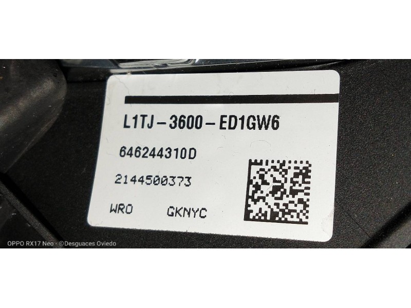 Recambio de volante para ford puma st-line referencia OEM IAM L1TJ3600ED1GW6  