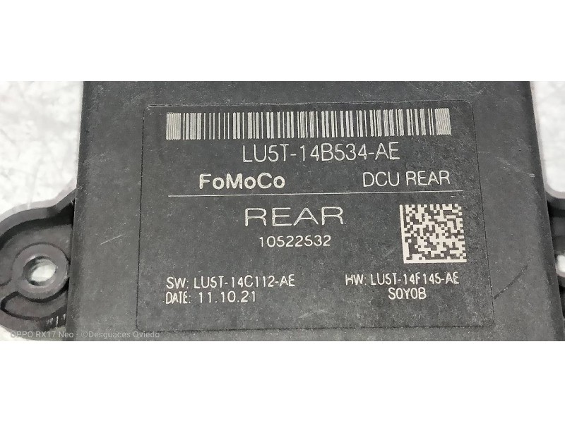 Recambio de modulo electronico para ford puma st-line referencia OEM IAM LU5T14B534AE LU5T14C112AE LU5T14F145AE 