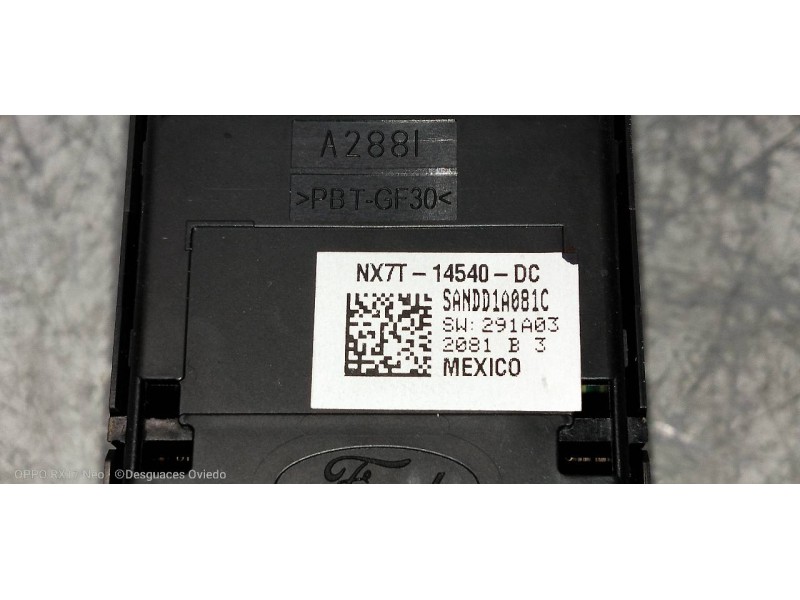 Recambio de mando elevalunas delantero izquierdo para ford puma st-line referencia OEM IAM NX7T14540DC  