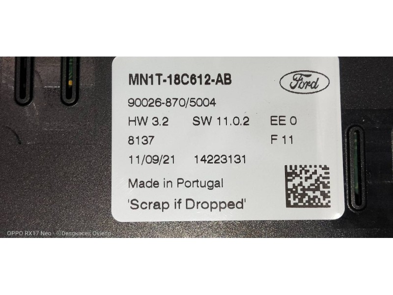 Recambio de mando calefaccion / aire acondicionado para ford puma st-line referencia OEM IAM MN1T18C612AB  