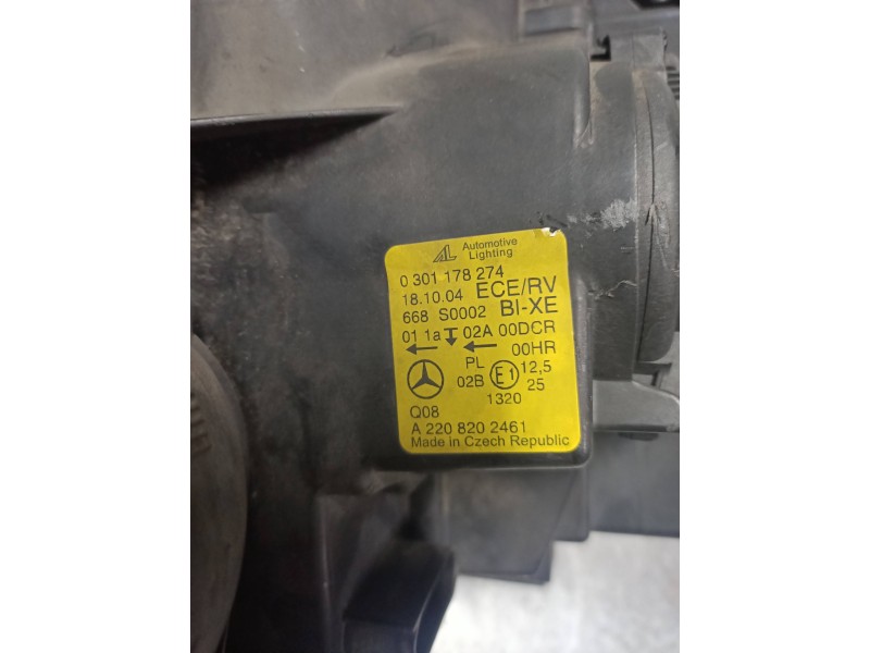 Recambio de faro derecho para mercedes clase s (w220) berlina 3.2 cdi cat referencia OEM IAM 0301178274 A2208202461 