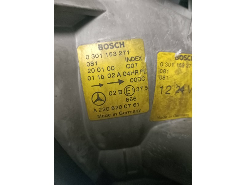 Recambio de faro izquierdo para mercedes clase s (w220) berlina 3.2 cdi cat referencia OEM IAM 0301153271 A2208200761 