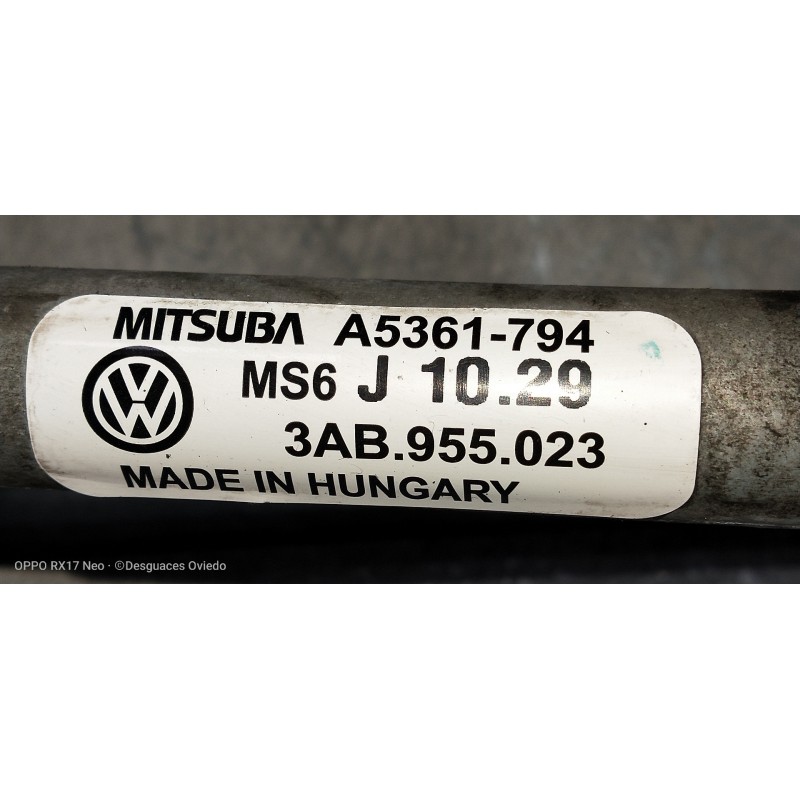 Recambio de motor limpia delantero para volkswagen passat lim. (362) 1.6 tdi dpf referencia OEM IAM 3AB955419 3AB955023 