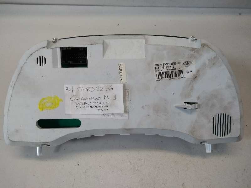 Recambio de cuadro instrumentos para fiat linea (110) 1.3 16v jtd cat referencia OEM IAM 51832216 EX3001653100 