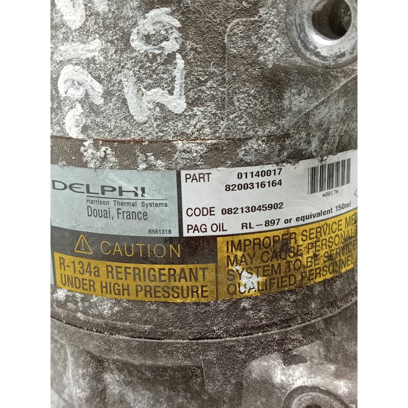 Recambio de compresor aire acondicionado para renault megane ii berlina 5p confort expression referencia OEM IAM 8200316164 0114