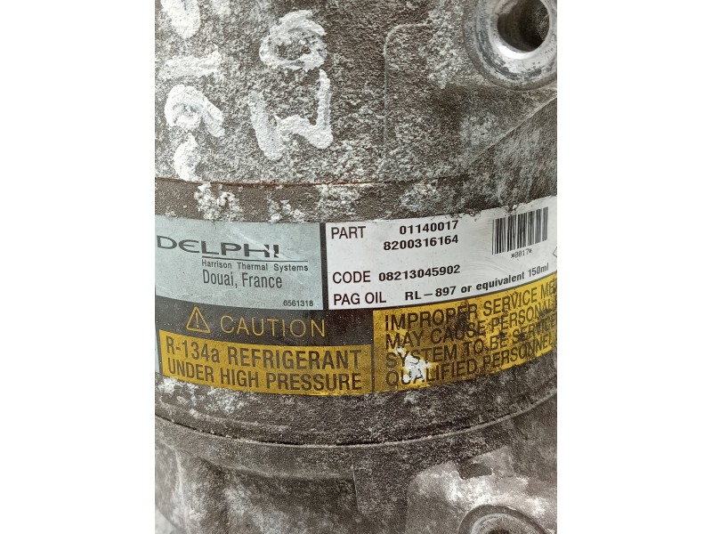 Recambio de compresor aire acondicionado para renault megane ii berlina 5p confort expression referencia OEM IAM 8200316164 0114