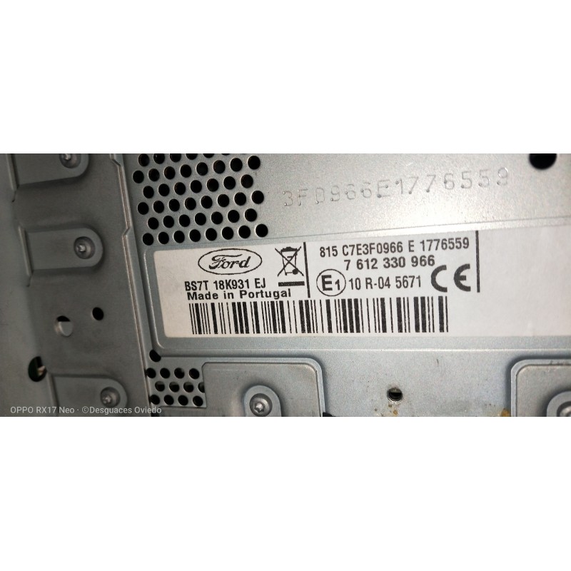 Recambio de sistema navegacion gps para ford mondeo ber. (ca2) trend (09.2010) referencia OEM IAM BS7T18K931EJ  