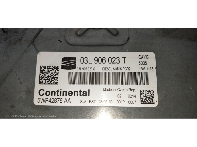 Recambio de centralita motor uce para seat ibiza (6j5) stylance / style referencia OEM IAM    Recambio de centralita motor uce para seat ibiza (6j5) stylance / style referencia OEM IAM