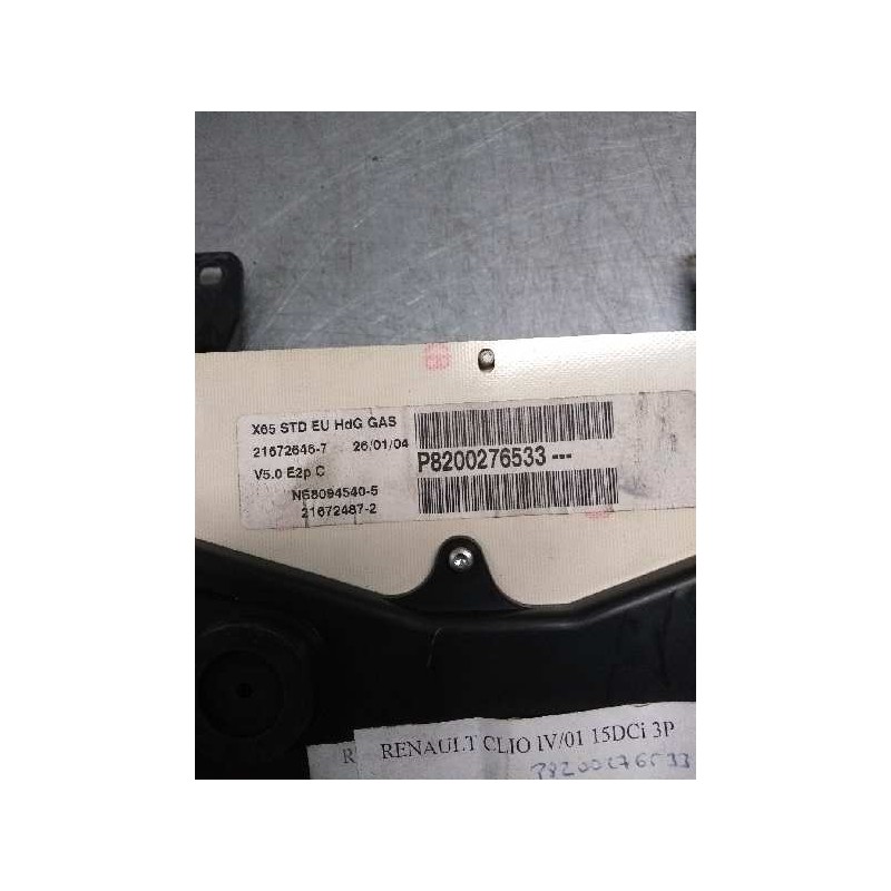 Recambio de cuadro instrumentos para renault clio ii fase ii (b/cb0) 1.5 dci diesel referencia OEM IAM P8200276533 NS80945405 