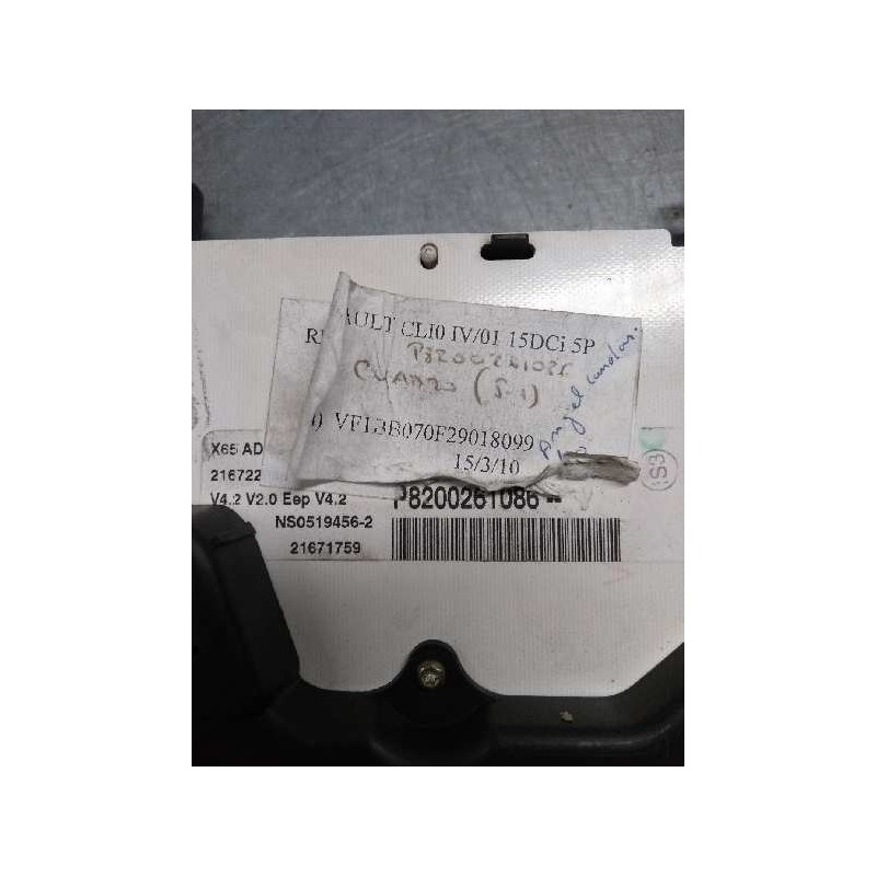 Recambio de cuadro instrumentos para renault clio ii fase ii (b/cb0) 1.5 dci diesel referencia OEM IAM P82002611086 NS05194562 
