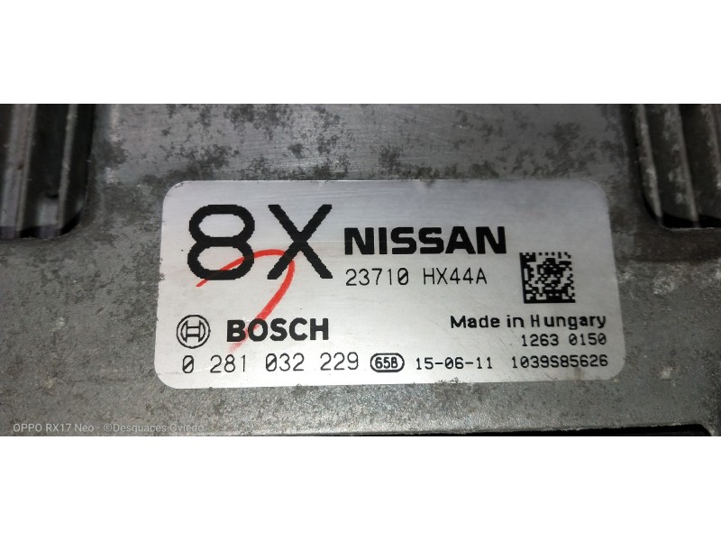 Recambio de centralita motor uce para nissan x-trail (t32) 360 referencia OEM IAM 0281032229 23710HX44A 