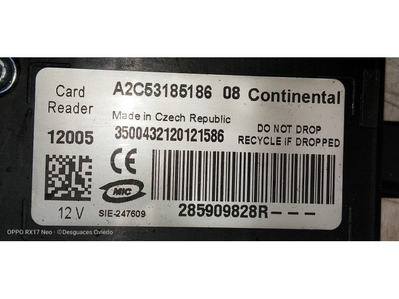 Recambio de conmutador de arranque para renault scenic iii referencia OEM IAM 285909828R A2C53185186 
