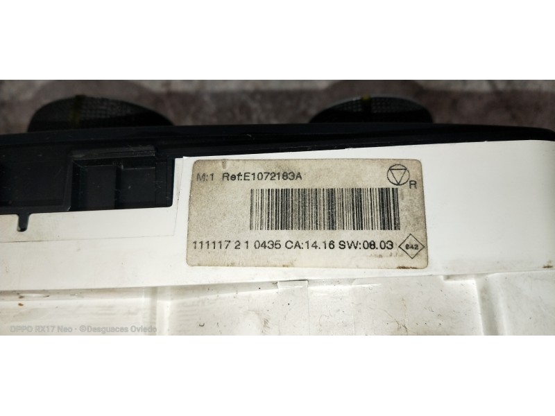 Recambio de mando calefaccion / aire acondicionado para renault scenic iii referencia OEM IAM E1072183A  