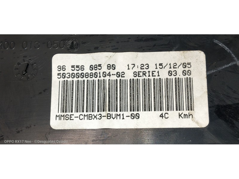 Recambio de cuadro instrumentos para citroen c5 berlina attraction referencia OEM IAM 9655608580 503000880104 